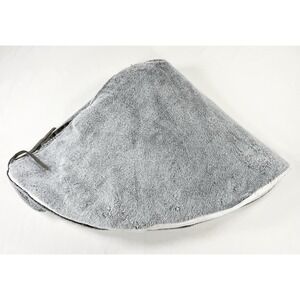 Berkshire Home 54" Plush Faux Fur White & Grey Christmas Tree Skirt Decor